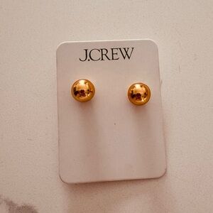 J. Crew Shiny Gold Ball Earrings